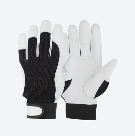 GMA 2133 Goatskin Black Ribby Fabric Backing Lined