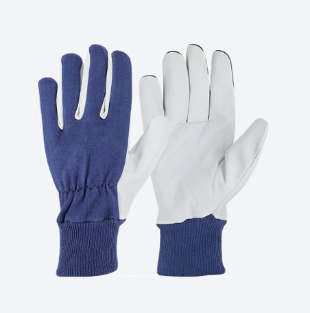 GMA 2122 Goatskin Blue Interlock Backing With Knitted Cotton Wrist