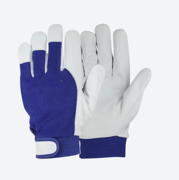 GMA 2101 Goatskin Blue Cotton Fabric Backing