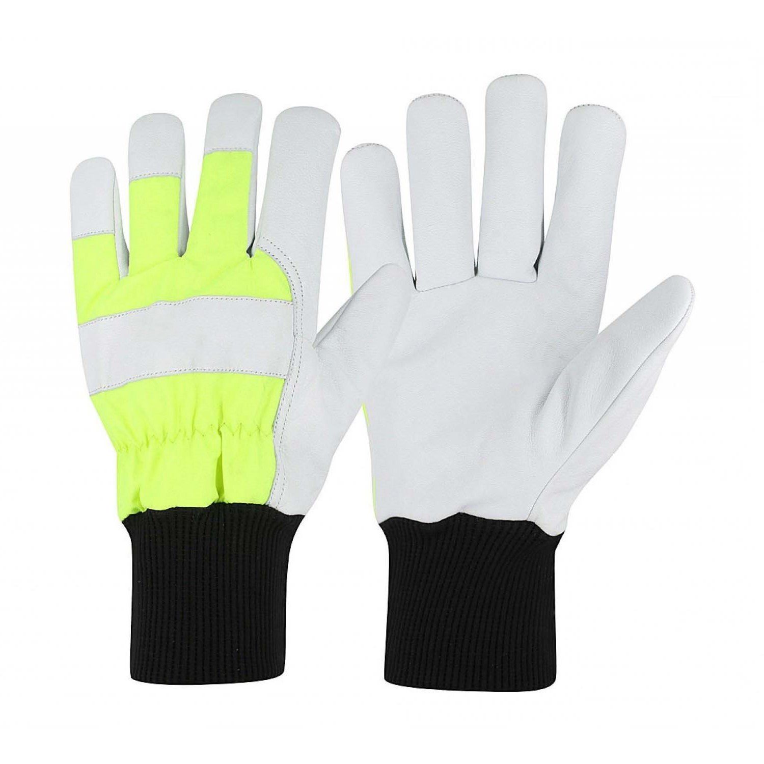 GMA 2121 Goatskin Florence Yellow Interlock Backing With Knitted Cotton Wrist